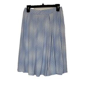 LuLaRoe Skirt Medium Blue Knit Knee Length A-Line Pull On